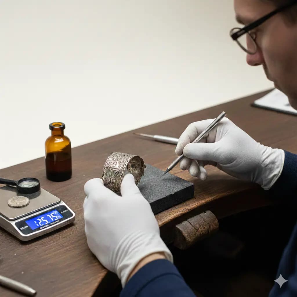 Avaliação de joias personalizadas e ouro baixo em balança de precisão